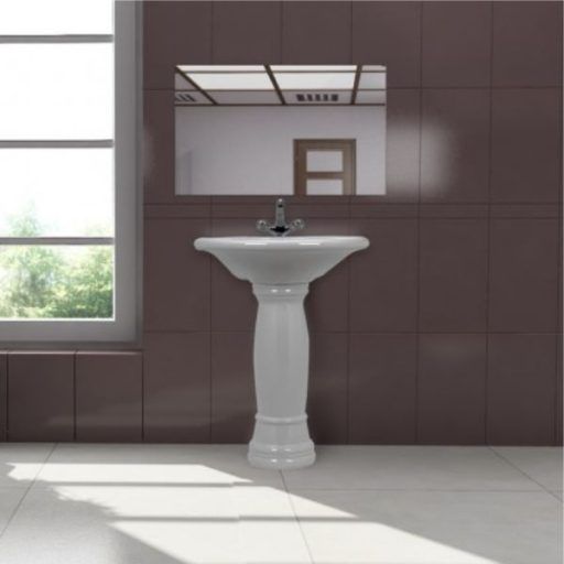 روشویی با پایه گلسار فارس مدل آکوا 58 _ aqua 58