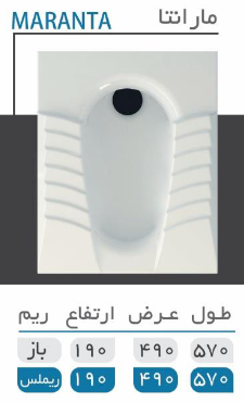 توالت زمینی گلسار مدل مارانتا  ریملس