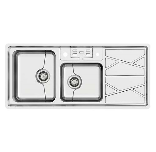 سینک استیل توکار میکس پلاس  مدل 8041P45